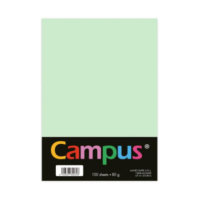 Papel A4 Campus 80g 100 Hojas Verde Claro