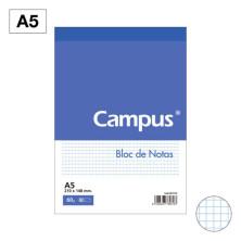 Bloc Notas Microperforado Campus A5 60g 80h CuadrÃ­cula 4 mm